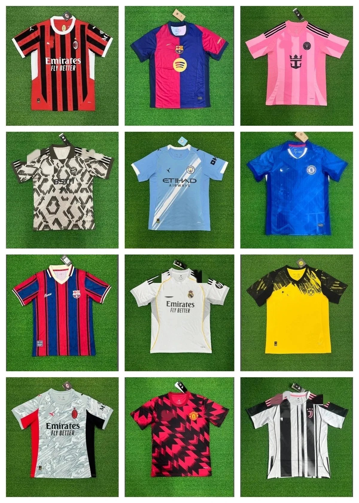 AC Milan, FC Barcelona, Inter Miami, Bayern Munich, Manchester City, Chelsea, Real Madrid, Borussia Dortmund, Juventus 24-26 Football Jerseys