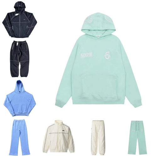 6PM Tracksuit Hoodie & Pants Set [Multiple Colors Available]